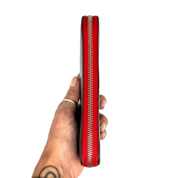 AUTH Louis Vuitton EUC Navy & Red Epi Leather Zippy Long Wallet with COA - Picture 8 of 17